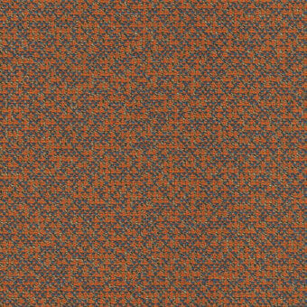Irregular orange texture with dark blue and gray accents, dense woven pattern, granular visual structure, no discernible motif.